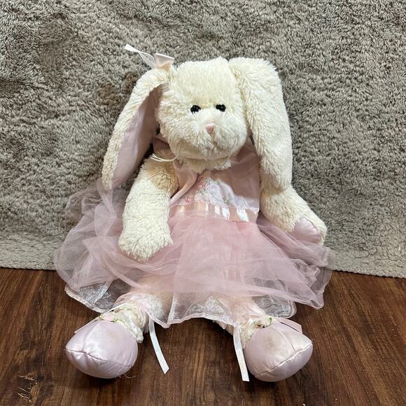 Bearington Ballet Bunny Rabbit Backpack Plush Stuffed Animal Ballerina - Picture 1 of 11